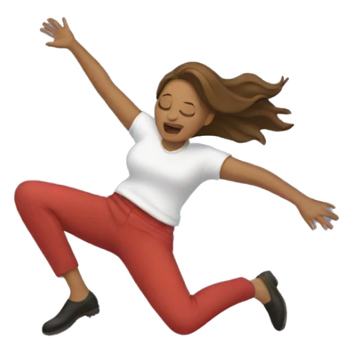 woman falling  sticker