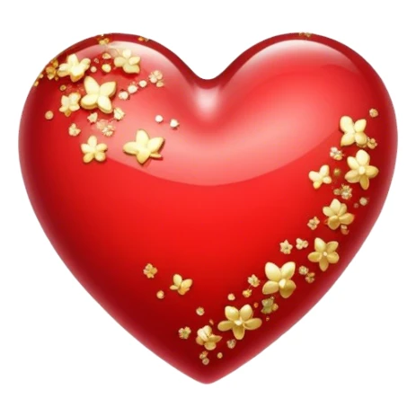 Heart with flakes sticker