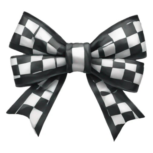 checkered bow sticker