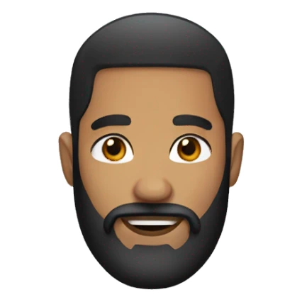 mixed race with a black beard sticker