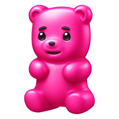 fake gummy bear pink  sticker