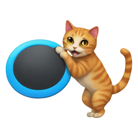 ultimate frisbee with a cat sticker