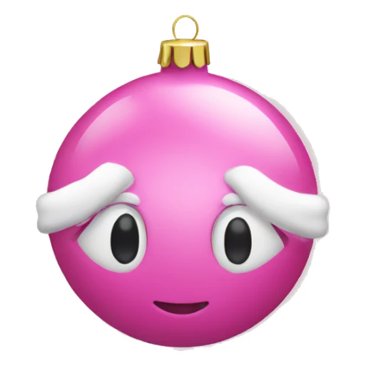 pink christmas ornaments  sticker
