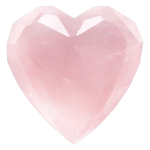 heart rose quartz crystal sticker