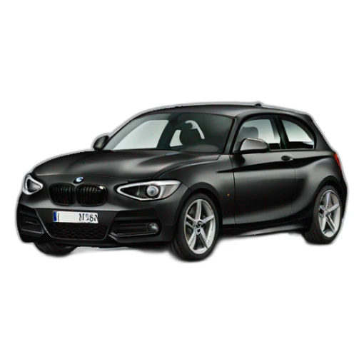 BMW 121d noir mat sticker