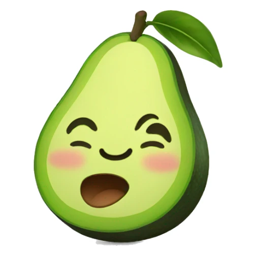 happy avocado sticker