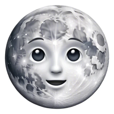 moon on the sky background sticker