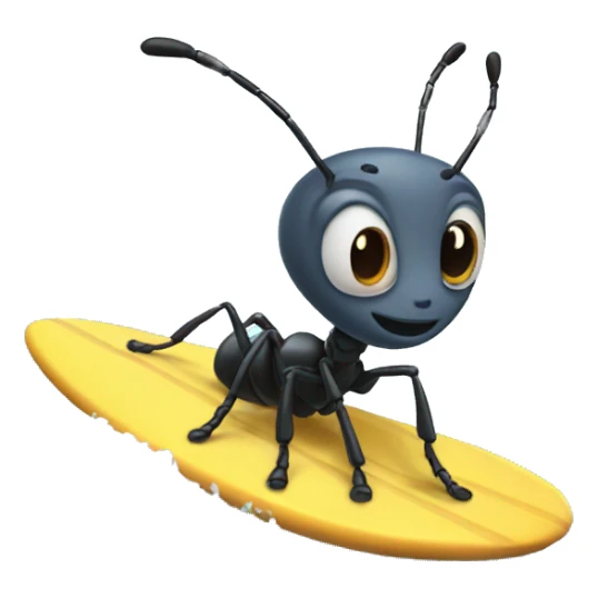 ant water surfing  sticker