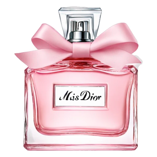 Light pink Miss Dior perfume with bow sticker