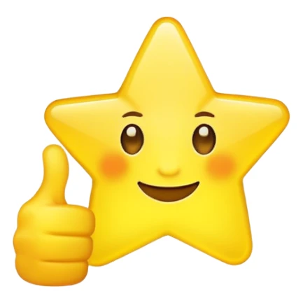 Star doing thumbs up sticker