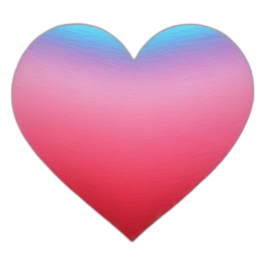 ombre heart sticker