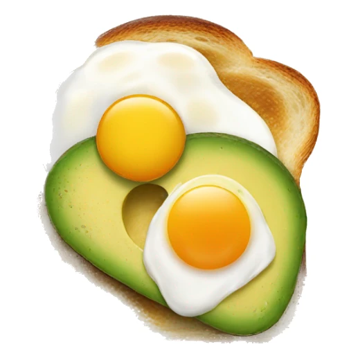 avocado and egg toast sticker