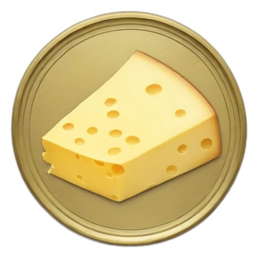 10 yen coin cheese sticker