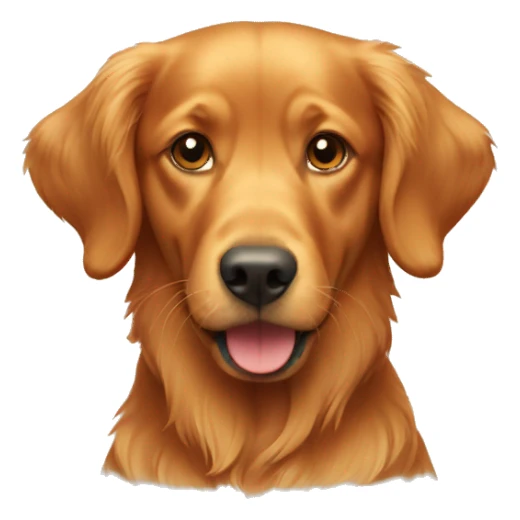 Red golden retriever sticker