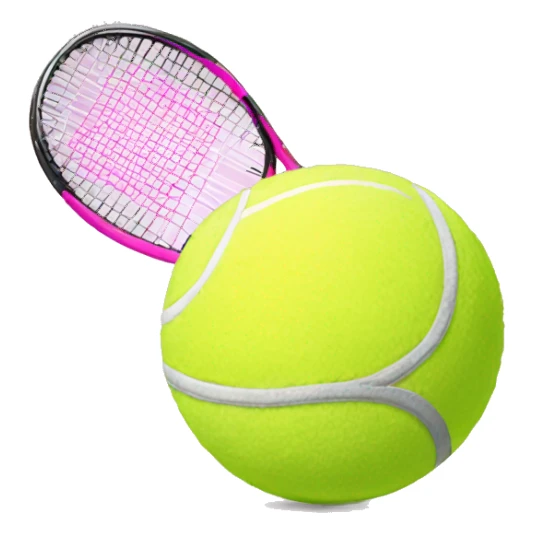 pink tennis ball sticker