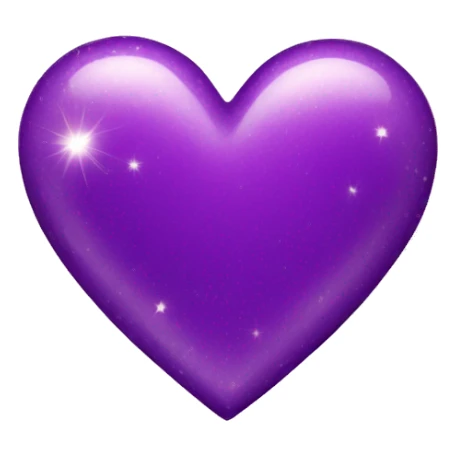 Purple Heart with sparkles sticker