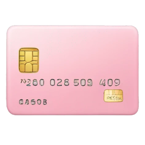 pastel pink credit card sticker