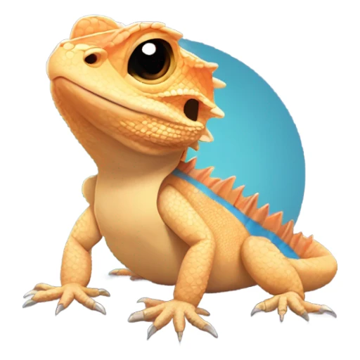 Bearded dragon in the sun  sticker