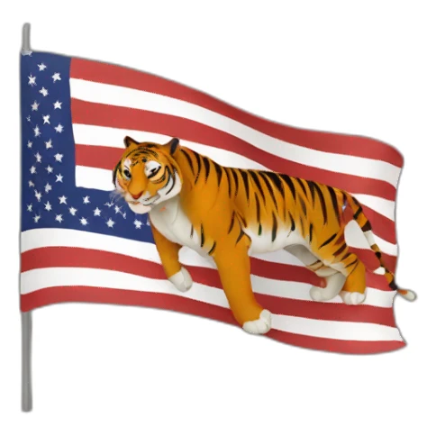 flag-with-tiger sticker