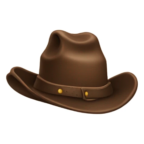 Poop with a cowboy hat sticker