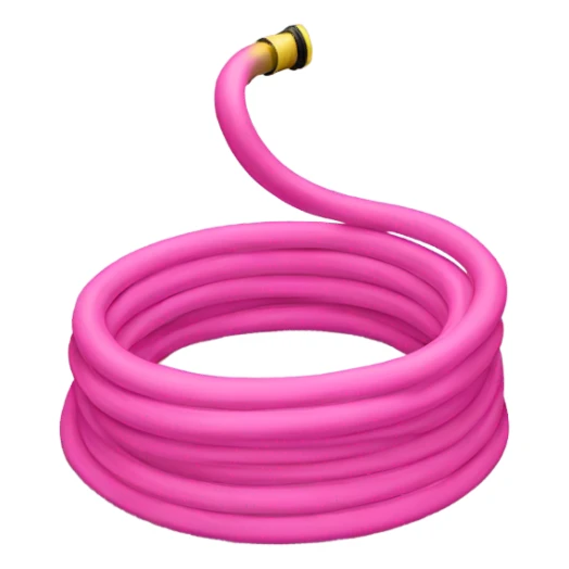 Pink garden hose rolled up sticker