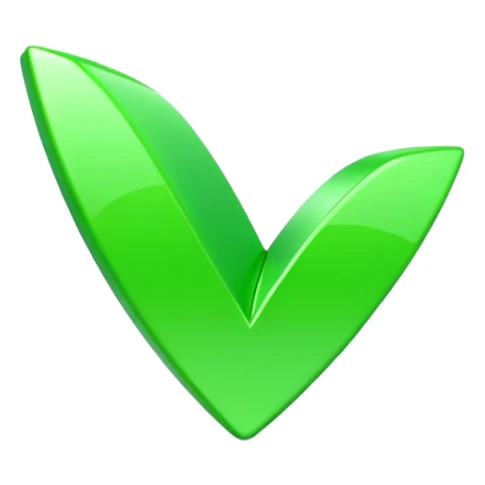 bright green check mark symbol sticker