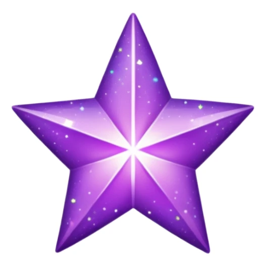 glitter purple and cian star sticker