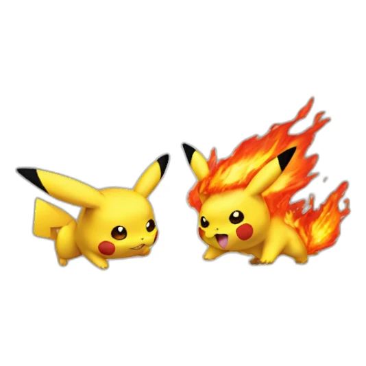 pikachu  et draceufeu sticker
