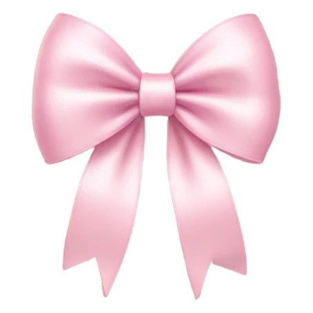 Light pink bow sticker