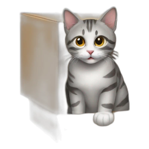 cat live in the box sticker