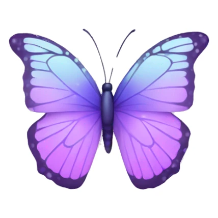 Sparkly Pastel purple-gradient butterfly sticker