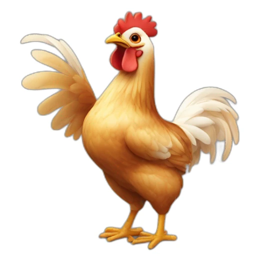 Poulet qui danse en mouvement  sticker