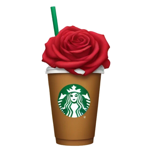 Starbucks rose sticker