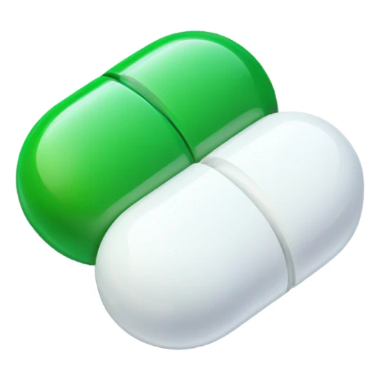 Green and White Pill sticker