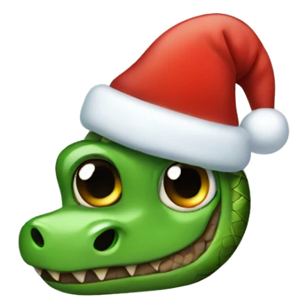 Snake wearing a Christmas hat sticker