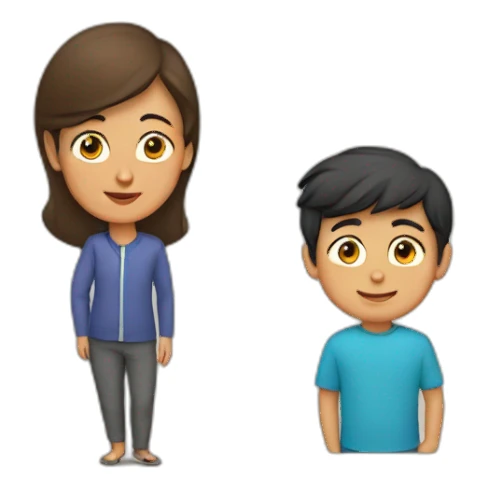 Turkish mom and his son sticker