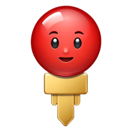 glitter red pin sticker