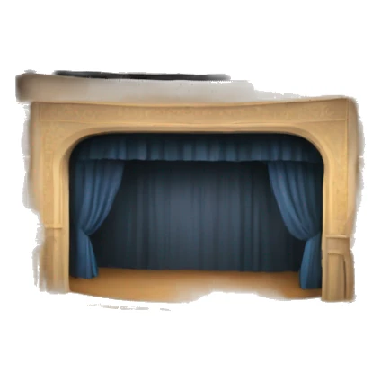 maquette theatre with lights set sticker