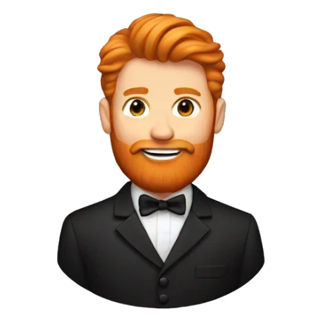 Ginger groom with beard sticker