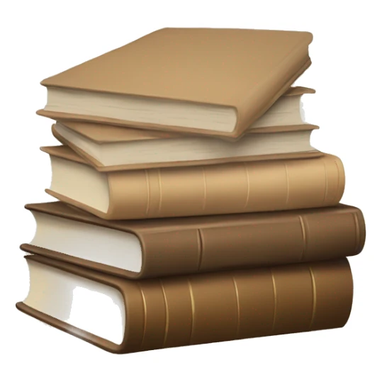 a beige stack of books sticker