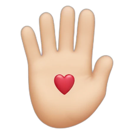 Korean finger heart sticker