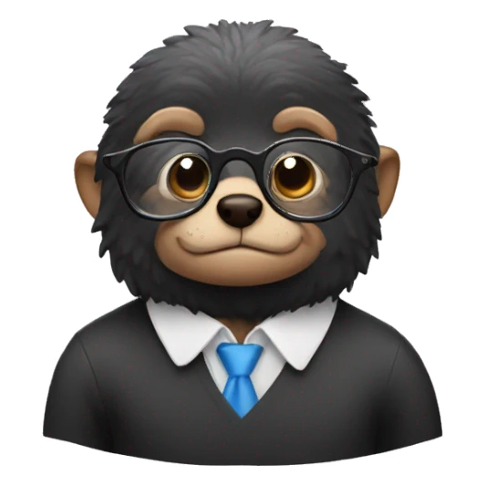 Mole with glasses sticker