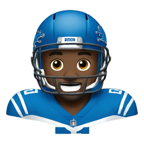 Detroit lions player sticker