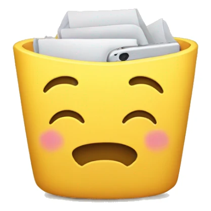 Cute yellow iPhone emoji sticker