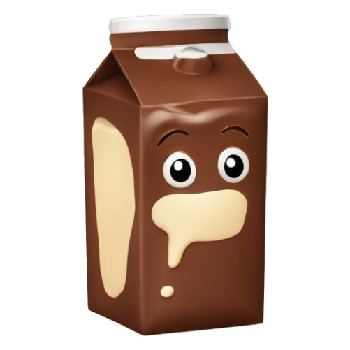 Chocolate milk in a box sticker