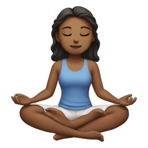 Girl that meditate sticker
