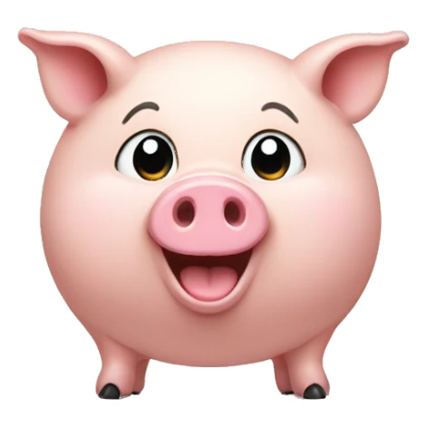 Happy fat piggy sticker
