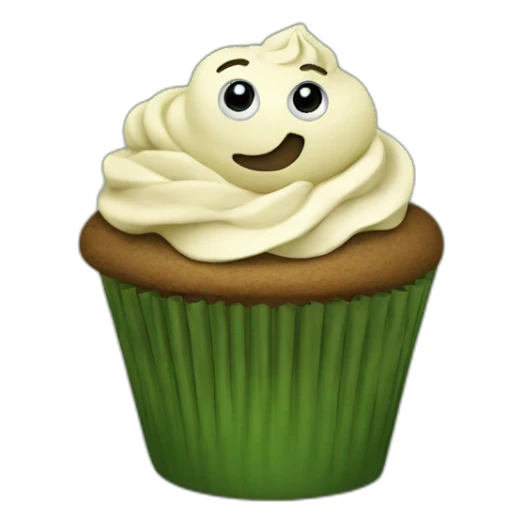 Happy camouflage cupcake sticker