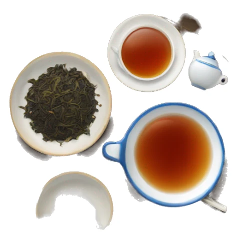 chinese tray with tea sticker