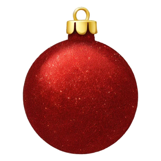 Red glitter Christmas bauble sticker